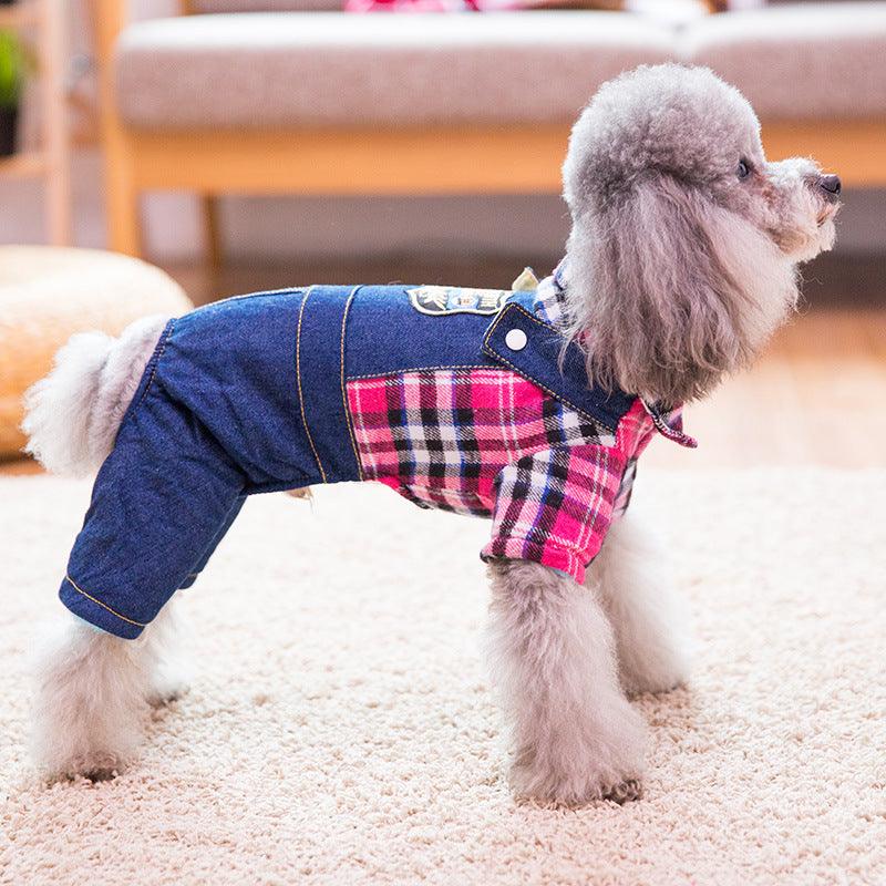 Paw Print Bear Cozy Cotton Padded Pet Clothes