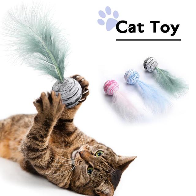 Pet Ball with feather-0
