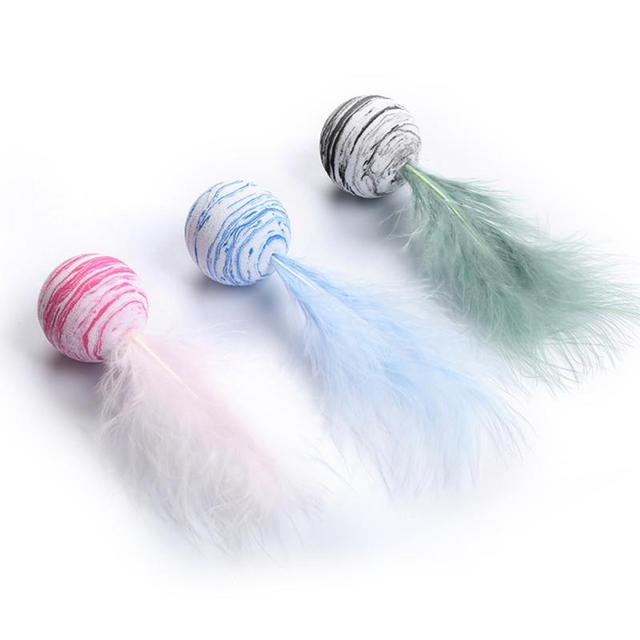 Pet Ball with feather-2