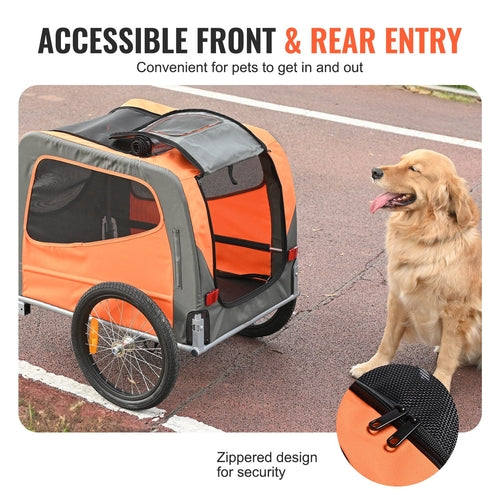 Dog Bike Trailer, Supports up to 66 lbs, Pet Cart Bicycle Carrier,
